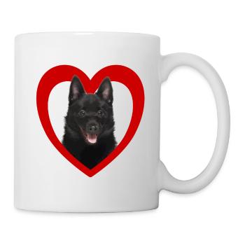 Amoureux des chiens - Cœur de chien - Schipperke - Mug blanc - blanc - Droite