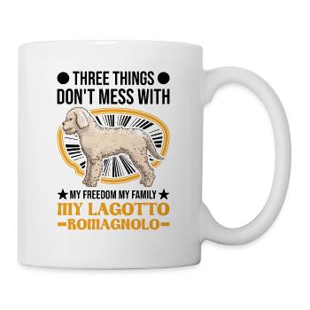 Lagotto Romagnolo Familie Wasserhund - Tasse - Weiß - Rechts