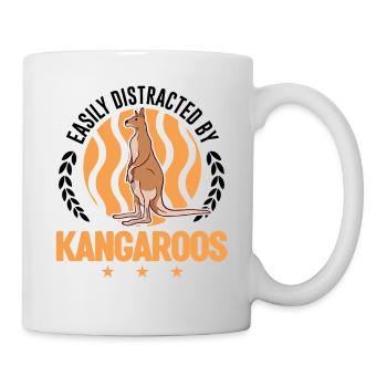 Easily distracted by Kangaroos Känguru - Tasse - Weiß - Rechts