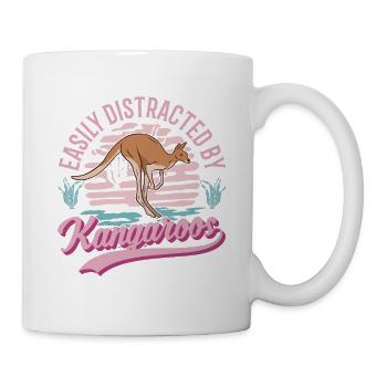 Facilement distrait par Kangourous Kangourou - Mug blanc - blanc - Droite