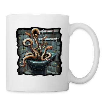 SERPENTS QUI MONTENT À TRAVERS LES TUYAUX D’ÉGOUT - Mug blanc - blanc - Droite