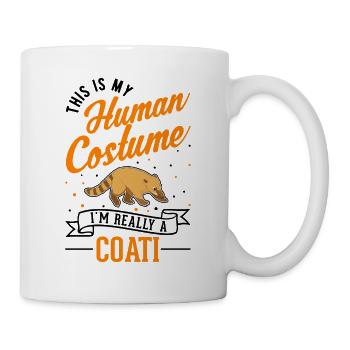 Coati Costume Humain Halloween Coati Proboscis Ours - Mug blanc - blanc - Droite