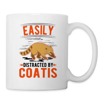 Facilement distrait par Coatis Nasenbär - Mug blanc - blanc - Droite