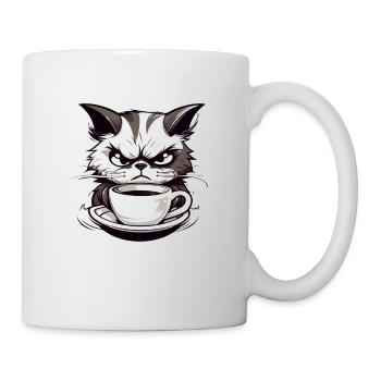 Gift for cat owners and morning grouches - Mug - white - Right