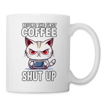 Cadeaux de propriétaire de chat pour les chats grognons du matin - Mug blanc - blanc - Droite