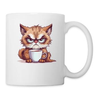 Cadeaux amusants pour les propriétaires de chats Morning Grouches - Mug blanc - blanc - Droite