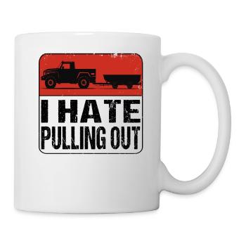 Vintage I hate pulling out - Boot fahren Kapitän - Tasse - Weiß - Rechts