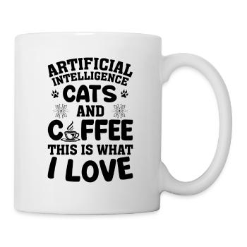 Artificial Intelligence Cats And Coffee This Is Wh - Tasse - Weiß - Rechts