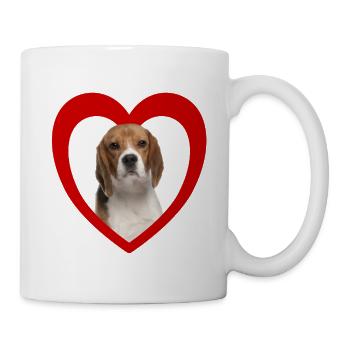 Dog Lovers - Dogs Heart - Beagle - Mug - white - Right