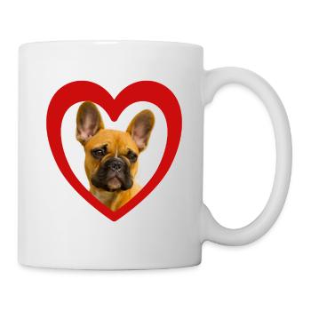Dog Lover - Dogs Heart French Bulldog - Mug blanc - blanc - Droite