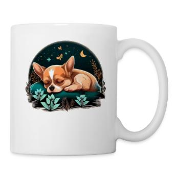Chihuahua | Schlaf Nacht Pyjama Sonntag Niedlich - Tasse - Weiß - Rechts