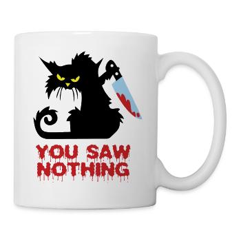 Vous n’avez rien vu – Mystérieux Cat Design - Mug blanc - blanc - Droite
