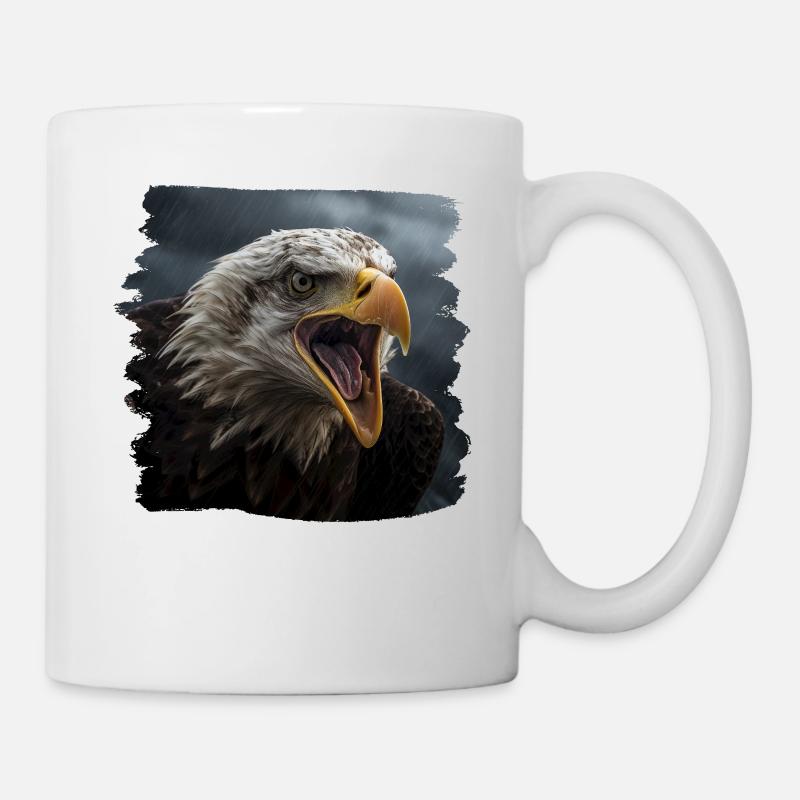 Alder bald eagle bird stone eagle - Mug - white