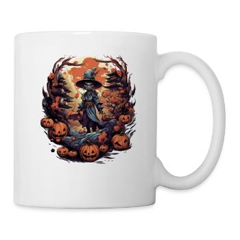 Bad Pumpkin Böser Kürbis Halloween Nostalgie - Tasse - Weiß - Rechts