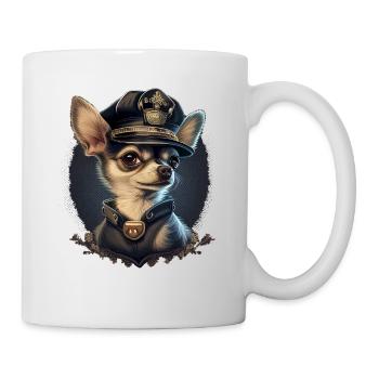 Chihuahua | Polizei Polizist Polizistin Hut - Tasse - Weiß - Rechts