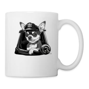 Chihuahua | Polizei Polizist Polizistin Hut - Tasse - Weiß - Rechts
