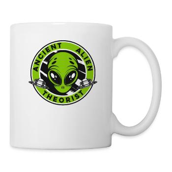 Ancien théoricien extraterrestre Conspiration OVNI - Mug blanc - blanc - Droite