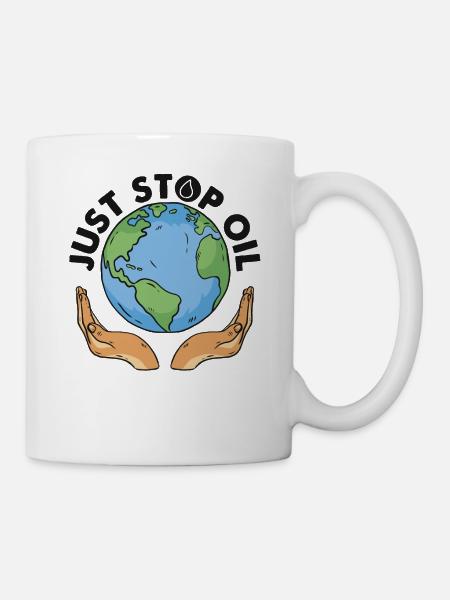 Arrêtez simplement le pétrole et sauvez la Terre - Arrêtez simplement le pétrole - Mug blanc - blanc