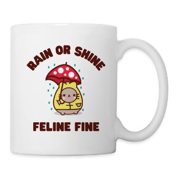 Rain or Shine Feline Fine Cat Design - Mug - white - Right