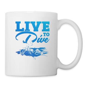 La vie pour plonger - Mug blanc - blanc - Droite