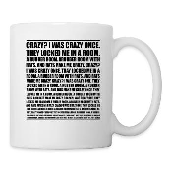 Crazy? I Was Crazy Once. Funny Trending Meme - Mug blanc - blanc - Droite