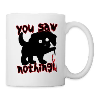 Lustiges Halloween-Hundemesser gruselig gruseliger kawaii-Hund - Tasse - Weiß - Rechts