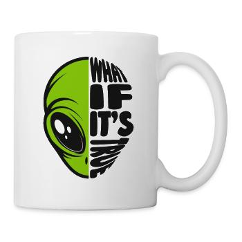 Et si c’était vrai Conspiracy Alien UFO - Mug blanc - blanc - Droite