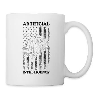 Artificial Intelligence USA Flag - AI Technology - Tasse - Weiß - Rechts