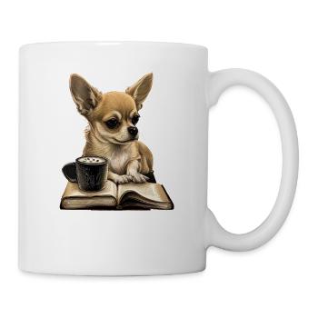 Chihuahua | Book | Coffee | Tea | Reading | - Mug - white - Right