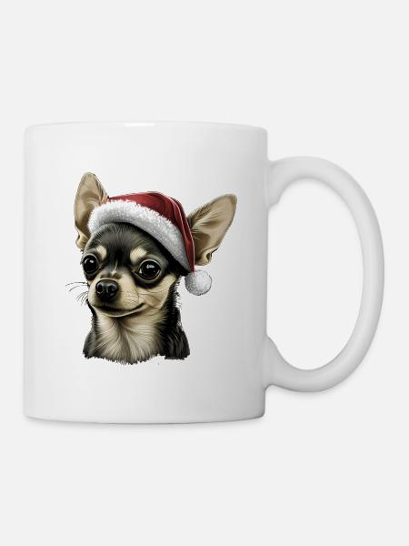 Chihuahua | Weihnachten | Weihnachtsbaum | - Tasse - Weiß