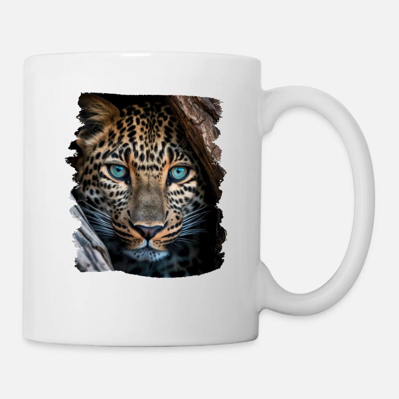 Leoparden Leoparde realistic Leopard - Tasse - Weiß