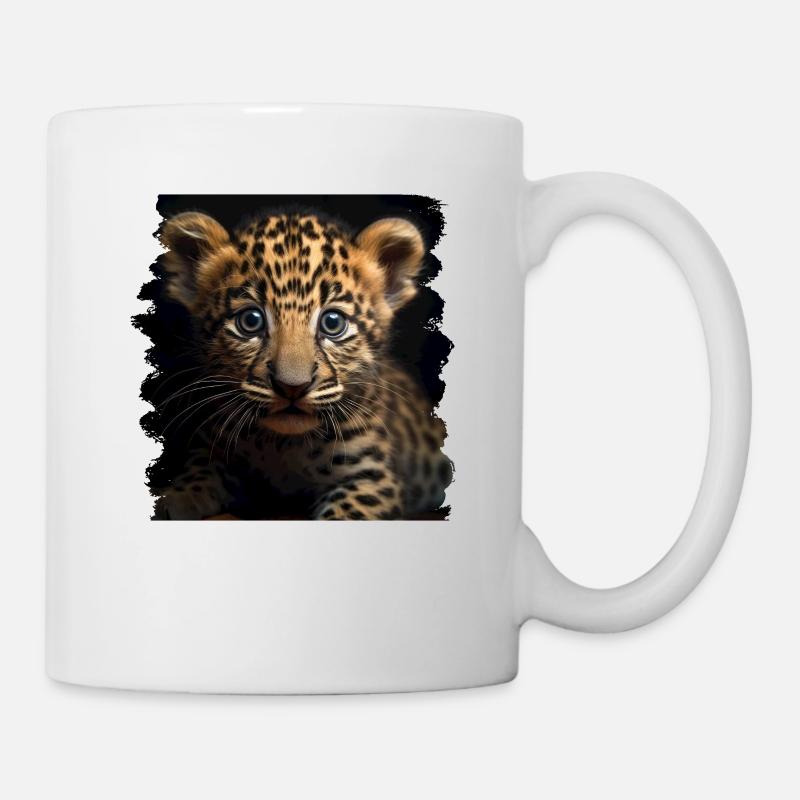 Leoparden Leoparde realistic Leopard - Tasse - Weiß
