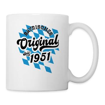 Bayrisches Original seit 1951 Geburtstag - Tasse - Weiß - Rechts