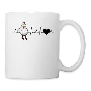 Poulets Heartbeat Chicken Farmer - Mug blanc - blanc - Droite