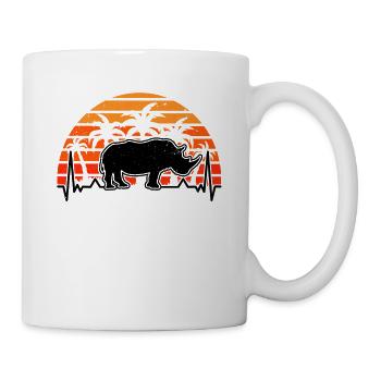 Rhino Heartbeat Rhino - Mug - white - Right