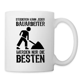 Bauarbeiter - Tasse - Weiß - Rechts