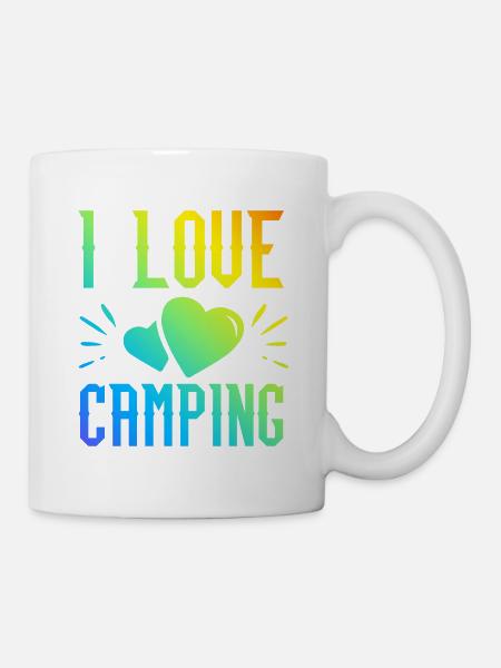 Ich liebe Camping - Tasse - Weiß
