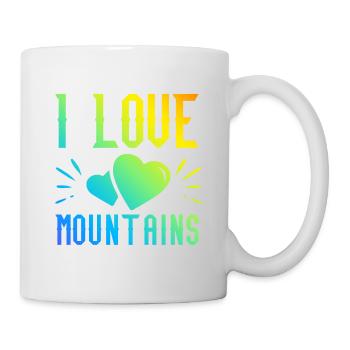Ich liebe Berge - Tasse - Weiß - Rechts