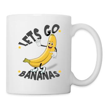 Hallo Vintage Lustige Banane Meme Lass uns gehen Banane - Tasse - Weiß - Rechts