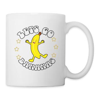 Winken Vintage Lustiges Bananen-Meme Lass uns Bananen gehen - Tasse - Weiß - Rechts