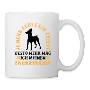 Zwergpinscher mehr mögen Pinscher - Tasse - Weiß - Rechts