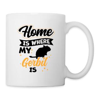 Gerbille est ma maison Rat de course Gerbille - Mug blanc - blanc - Droite
