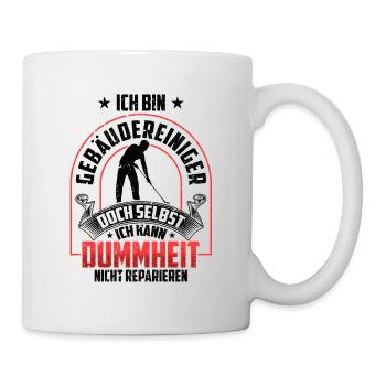 Gebäudereiniger nicht reparieren Fensterputzer - Tasse - Weiß - Rechts