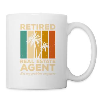 Vintage Retired Real Estate Agent Not My Problem - Mug - white - Right