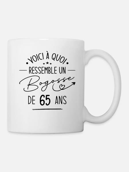 Bogosse 65 ans Cadeau Humour Anniversaire 65 ans - Mug blanc - blanc