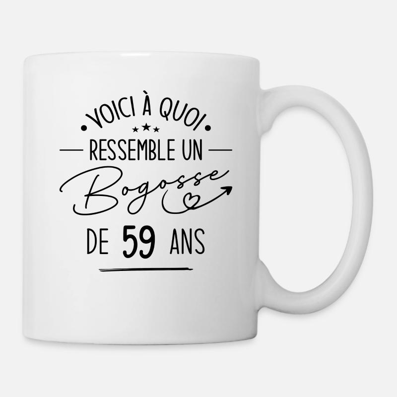 Bogosse 59 ans Cadeau Humour Anniversaire 59 ans - Mug blanc - blanc