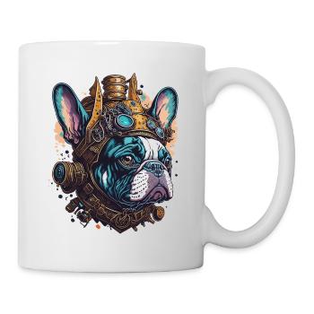 Steampunk French Bulldog Retro Dog Design - Mug - white - Right