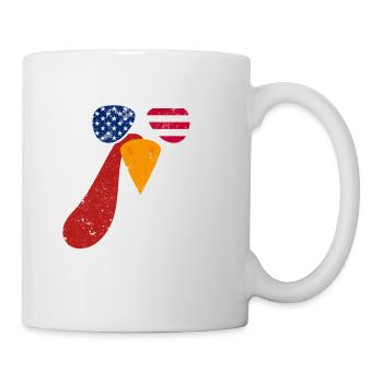 Cool Turkey Face Sunglasses American - Mug - white - Right