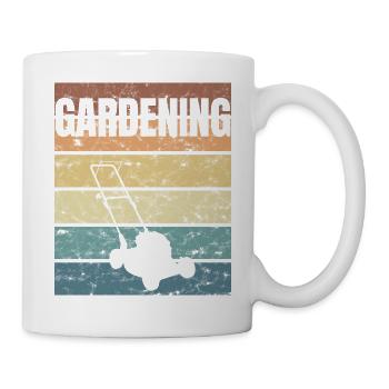 Gardener Gardener Flowers Lawn Mower Garden - Mug - white - Right