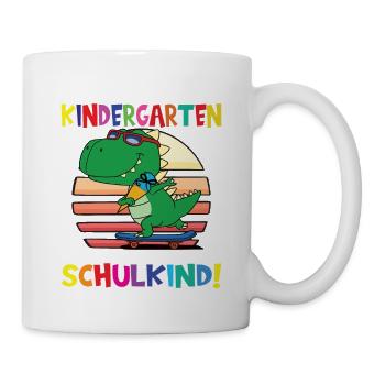 Tschüss Kindergarten Ich Bin Jetzt Ein Schulkind! - Tasse - Weiß - Rechts